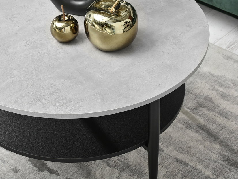 Măsuță de cafea Randolf Xl (beton + negru)