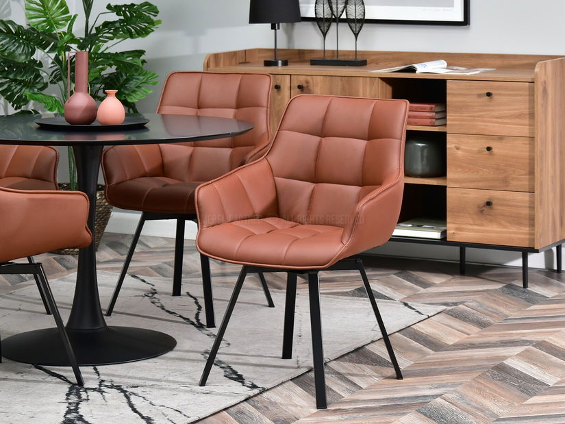 Stolička Aranbura (hnedá + čierna)