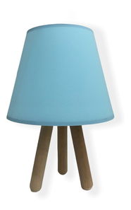 Stolová lampa Woodarella 1 (modrá + prírodná)