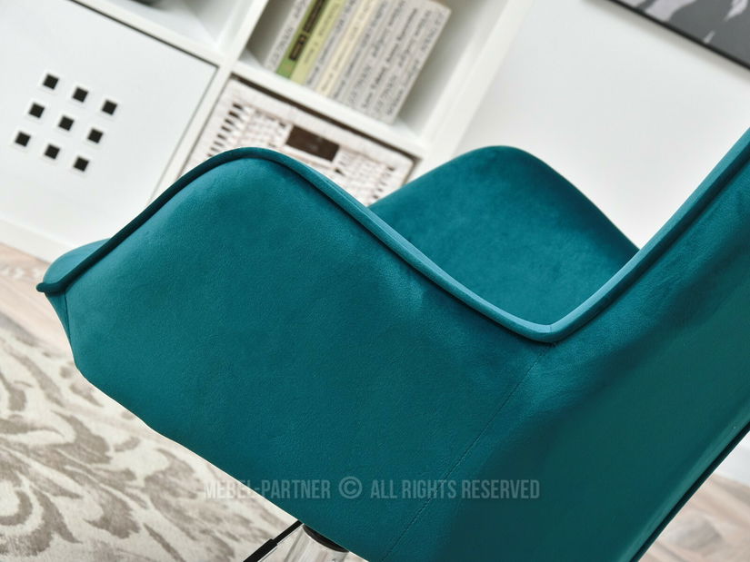 Fotel Truni (türkiz + króm)