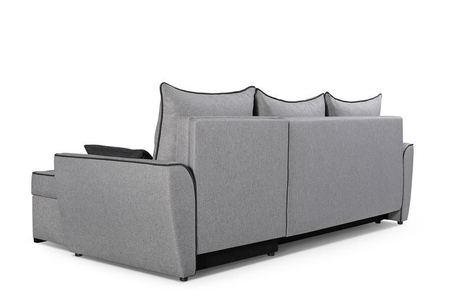 Rohová sedačka Merin (sivá + svetlosivá) (P)