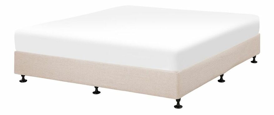 Franciaágy 160 cm COLOGNE 2 (ágyráccsal és matraccal) (bézs)