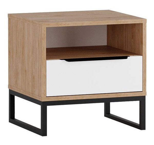 Noćni stolić Irmadi IA9 (hikora + bijela)