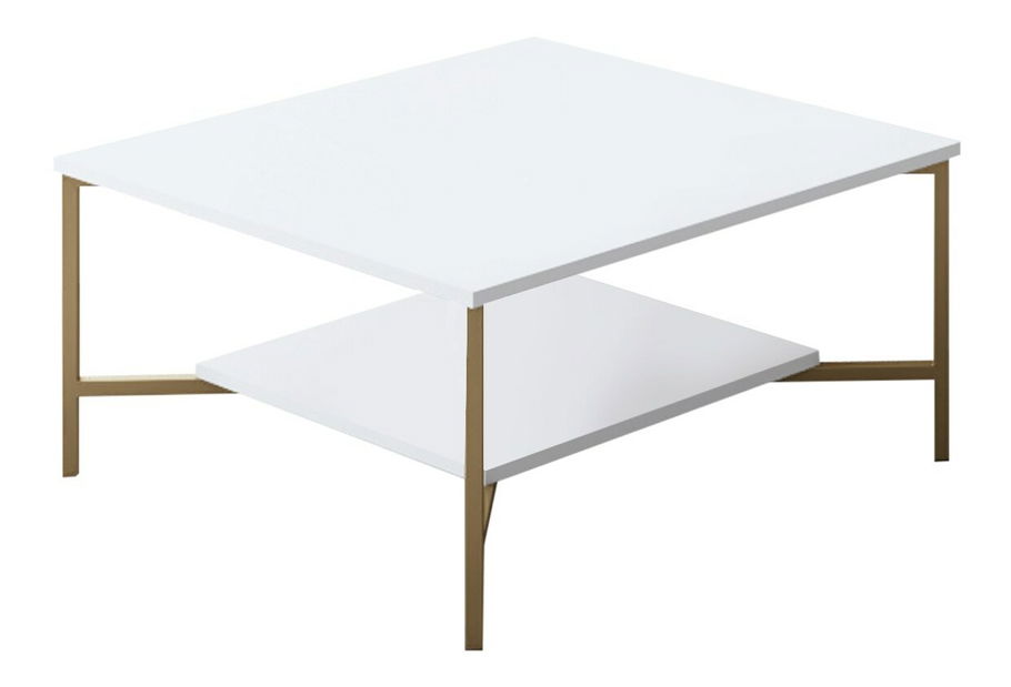 Set mobilier living Golden (alb + auriu)