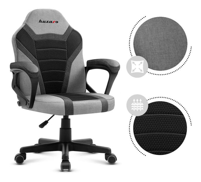 Scaun gaming pentru copii Rover 1 (negru + gri)