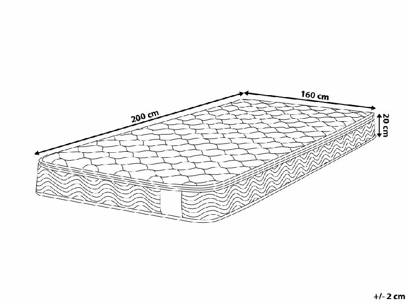 Saltea cu arcuri individuale 160x200 cm SALEOR (tare)