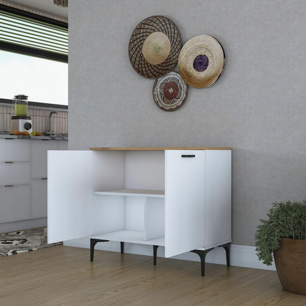 Komód Jette 90 (dió + fehér)