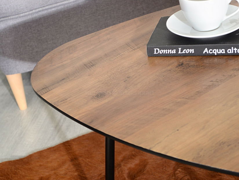 Măsuță de cafea Rossi Xl (nuc + negru)