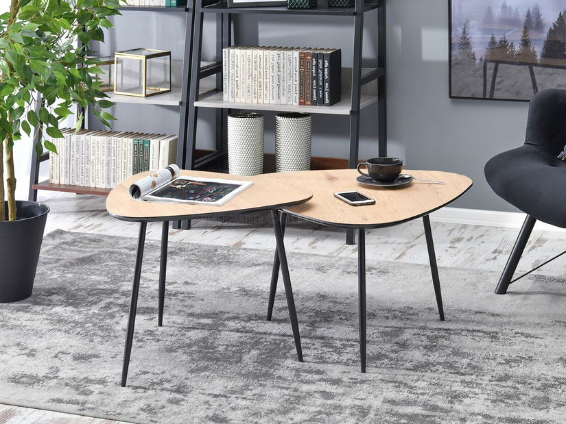 Dohányzóasztal Rossi Zest Xl (szonoma + fekete)