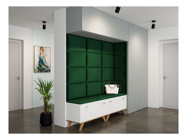 Čalúnený panel Pag 50x30 cm (biela) *výpredaj