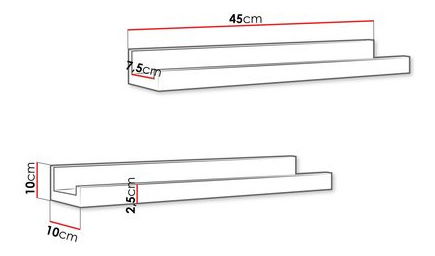 Set 2 rafturi Daphir (alb)