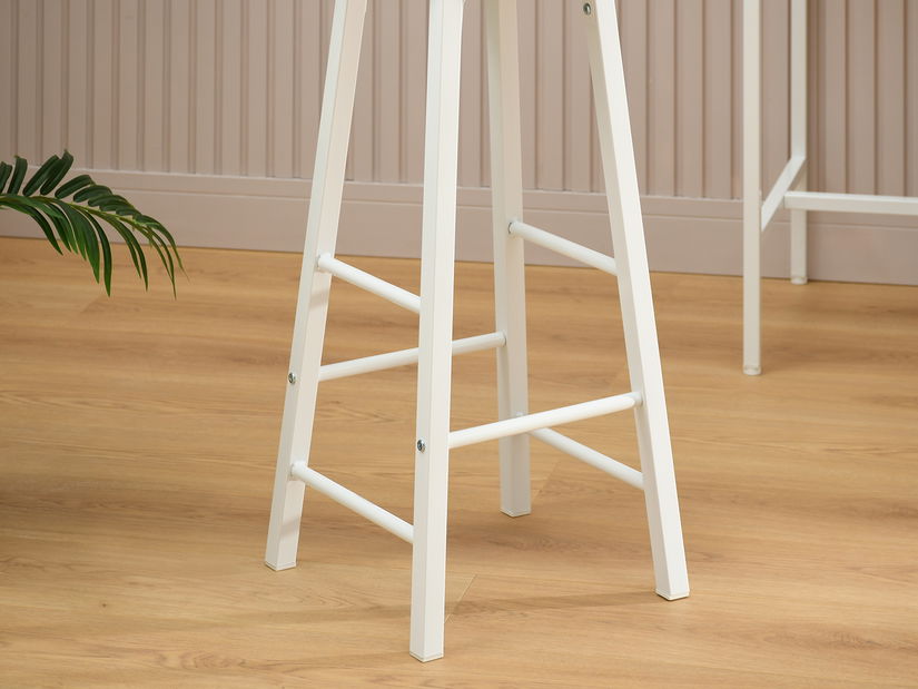 Barová stolička Fukando (dub + biela)