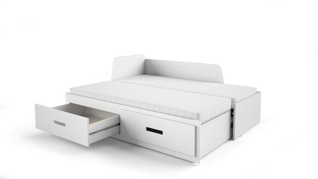 Rozkladacia postel Moana (biela) (bez matraca)