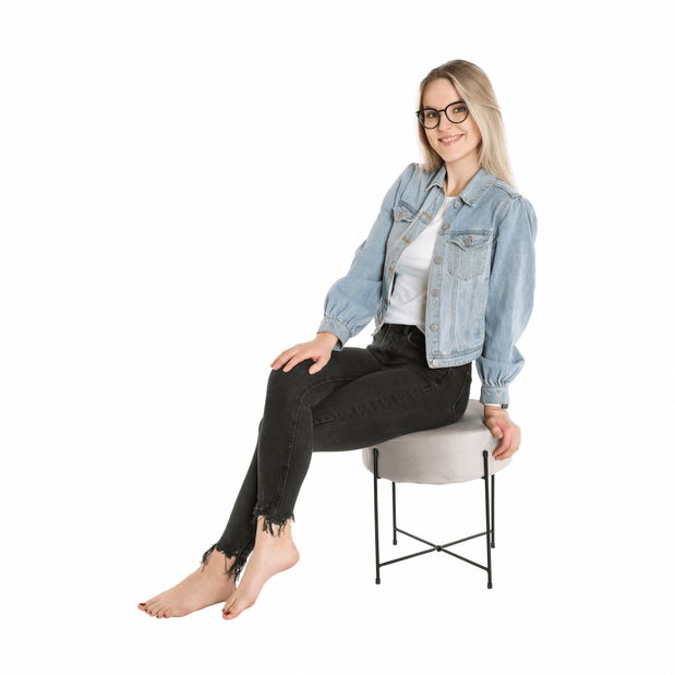 Taburete Marina (gri + negru)