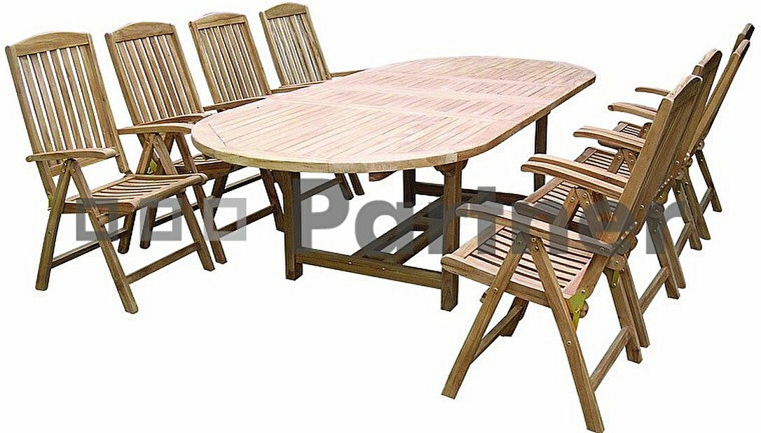Záhradný nábytok Frey 1+8 (Teak)