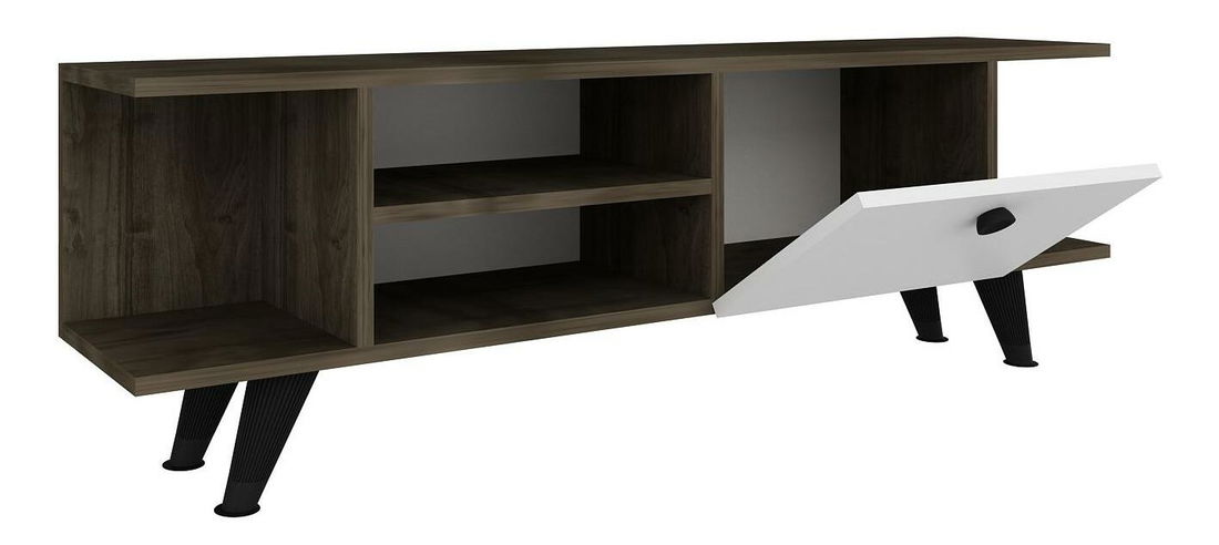 Masă TV/Dulap Napiku (Nuc + alb) 