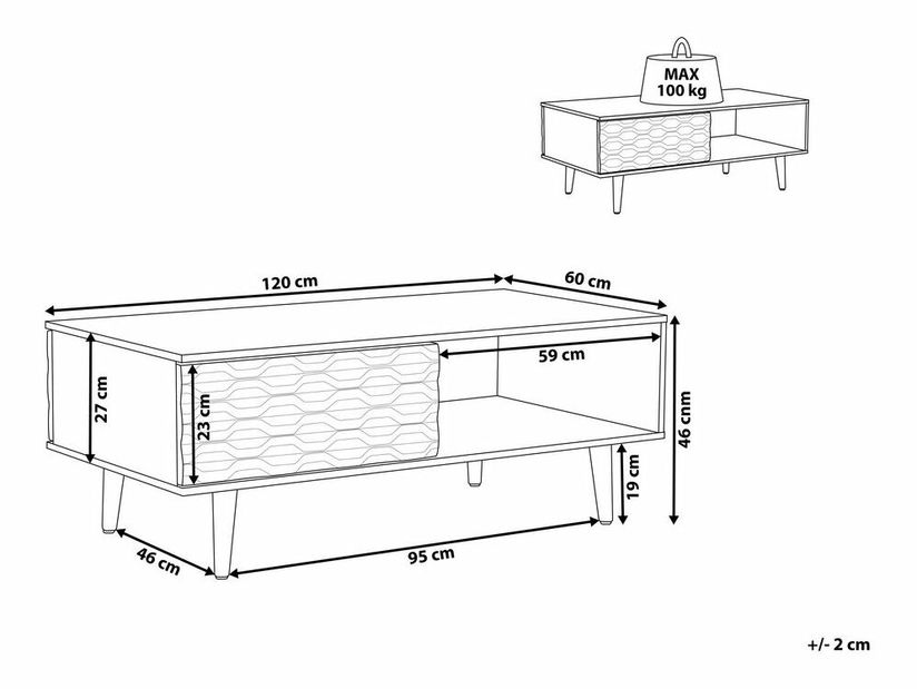 Konferenčný stolík Suzuka (svetlé drevo)