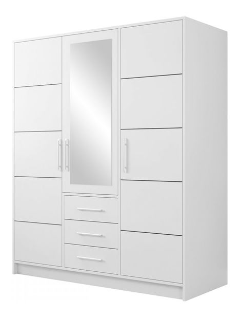 Šatníková skriňa Lenona D3 (grafit) (so zrkadlom)