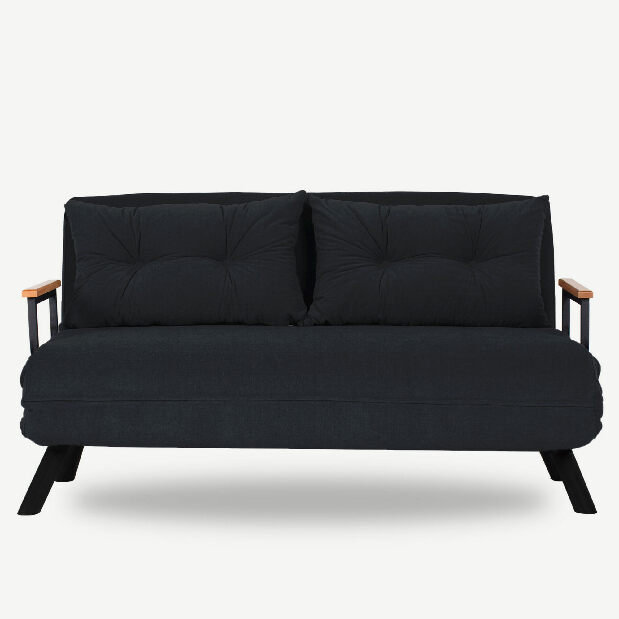 Canapea futon Sandy (Negru)
