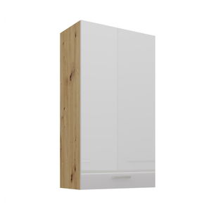 Horná kuchynská skrinka Arryn 60 G-108 1F (korpus: dub artisan / front: lesk biely)