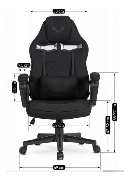 Herné kreslo Verdiblanco (čierna) 