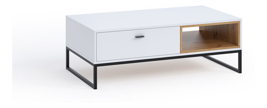 Dohányzóasztal Oliver STO (fehér + artisan tölgy)