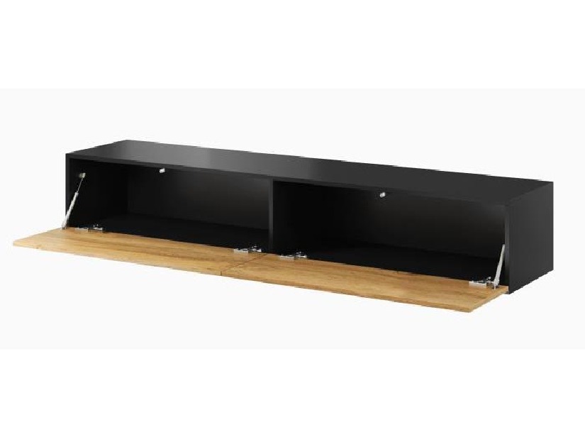 TV asztal Vuena (fekete + wotan tölgy)