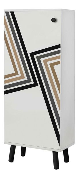 Ormarić za obuću Beside 33 (bijela + crna)