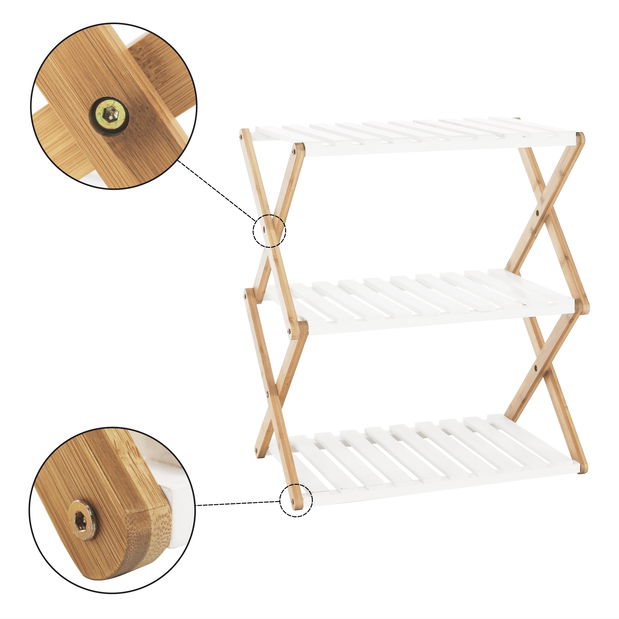 Regál Petria 2 (fehér + barna)