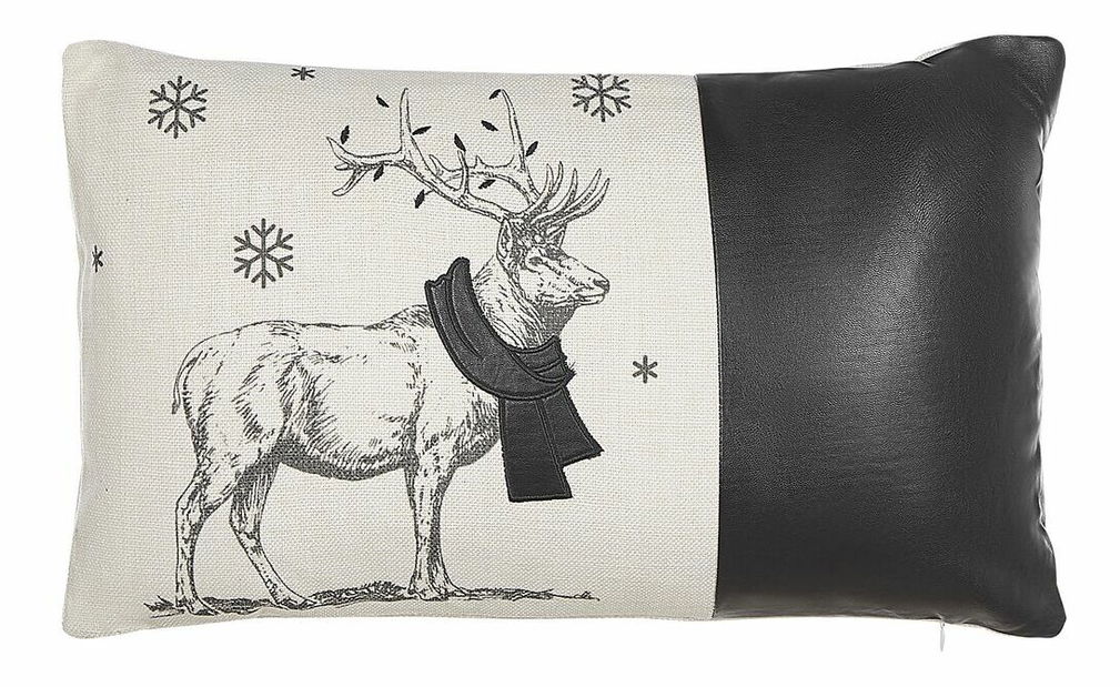 Sada 2 ozdobných vankúšov 30 x 50 cm Swen (biela + čierna)