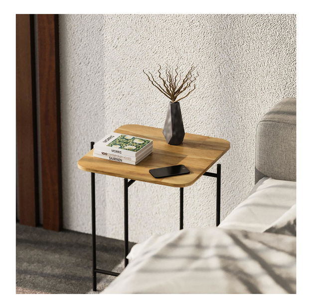 Dohányzóasztal Museli 3 (fekete + természetes) 