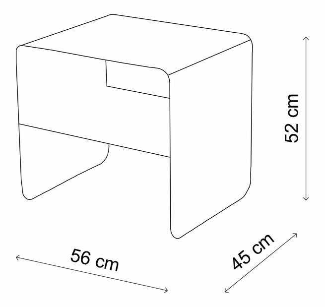 Măsuță laterală Sintuanta B (Negru)