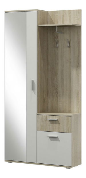 Skriňa do predsiene Climax (dub sonoma + biela)