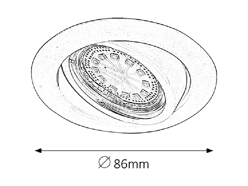 Bodové svietidlo Lite 1166 (saténová chrómová) (3 ks.)