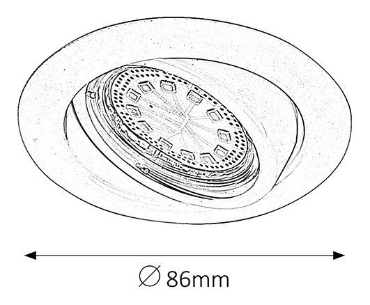 Bodové svietidlo Lite 1166 (saténová chrómová) (3 ks.)