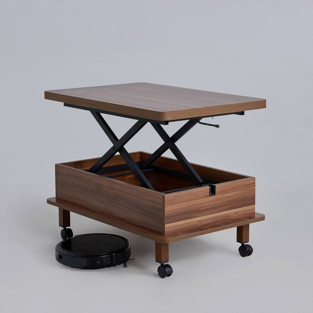 Konferenčný stolík na kolieskach Helsin (orech)