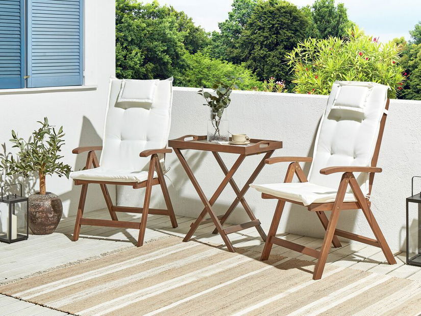 Kerti készlet Amati (sötét fa + krém)