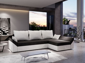 Colțar Destiny L (Alb + Negru) (D)