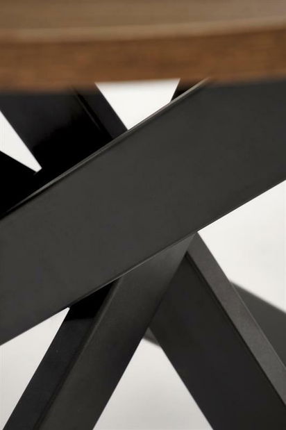 Étkezőasztal Edgaro (dió + fekete) (4 személy számára)