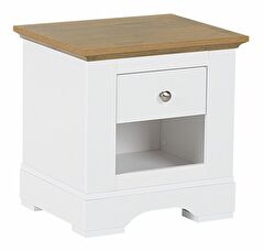 Noptieră WANGY (lemn) (alb)