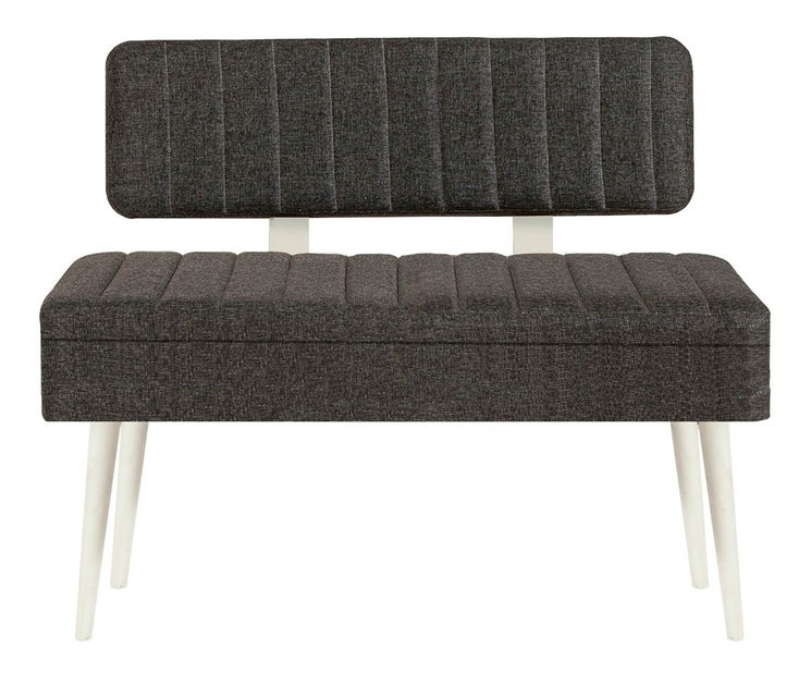 Set mobilier sufragerie Vlasta 2 (alb + antracit) (pentru 6 persoane)