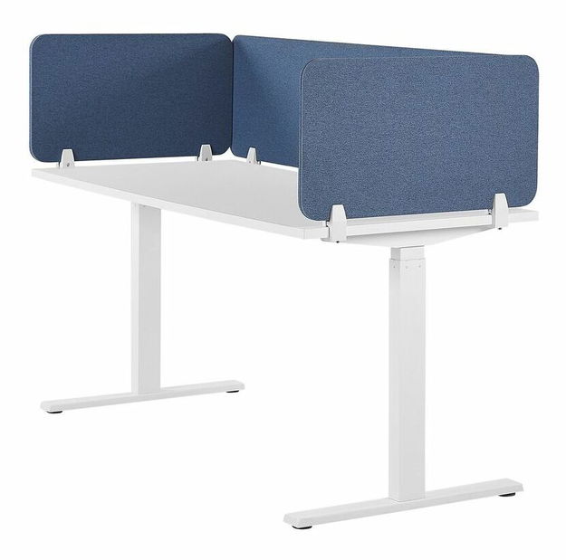 Prepážka na pracovný stôl 180x40 cm Whitley (modrá)