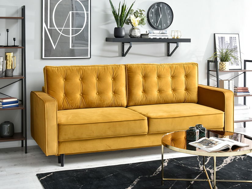 Kétszemélyes kanapé Legacion (fekete)