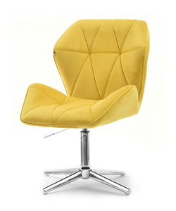 Kreslo Velma S (žltá + chrómová)