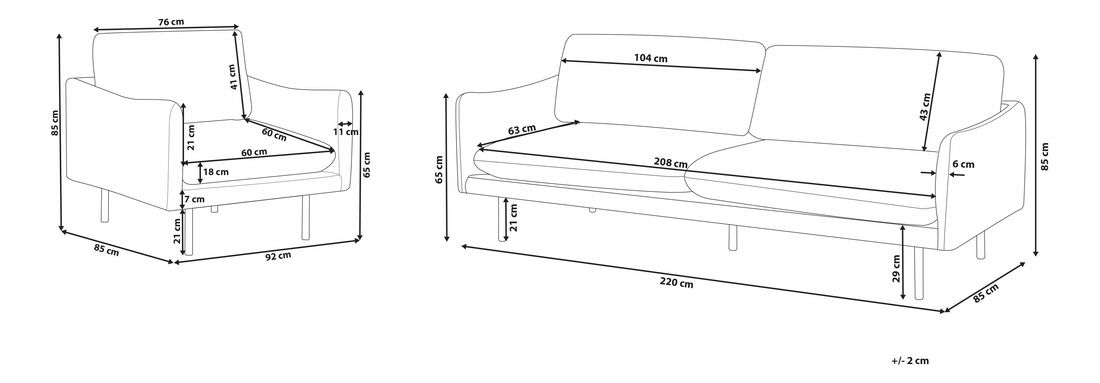 Sedacia súprava Virrat (zelená)