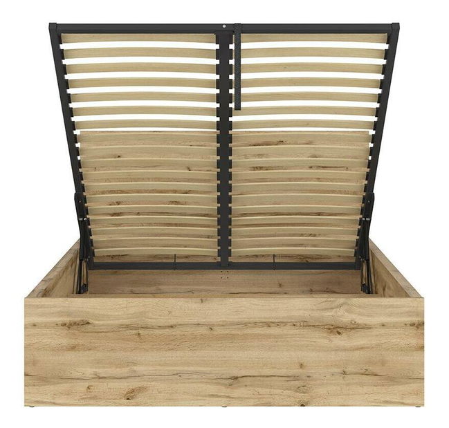 Manželská posteľ 140 cm BRW Tetrix 8 (dub wotan) (s roštom) (s úl. priestorom)