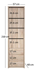 Raft Noella 1D3S (Stejar sonoma)