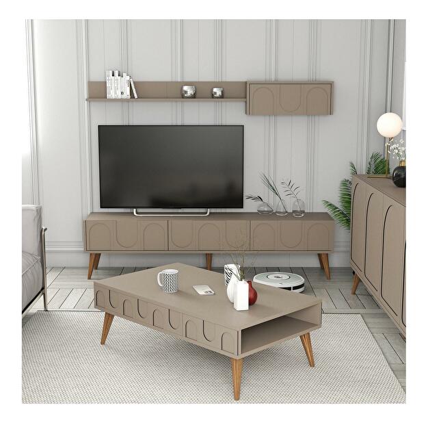 Set mobilier living Lyantela (tmavoBej + Nuc)