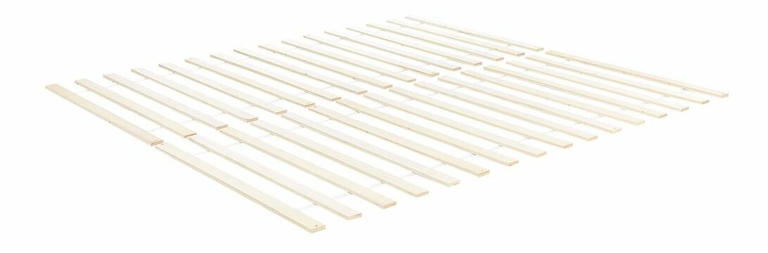 Manželská posteľ 140 cm VALLES (s roštom) (biela)