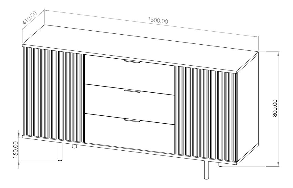 Comodă Nalani K2D3SZ (cașmir)